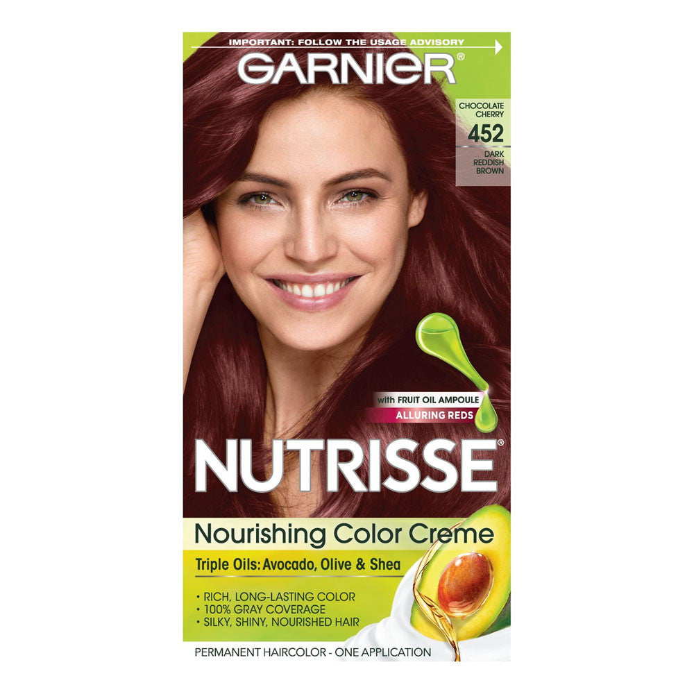 Garnier Nutrisse Permanent Creme Haircolor, Dark Reddish Brown, 1 Ea